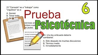 ✅ PRUEBA PSICOTÉCNICA  Ejemplo 06  personalidad razonamiento 🔴 [upl. by Ennovahc]