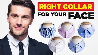 The RIGHT Collar For YOUR Face Shape Ultimate Guide To Dress Shirt Collars [upl. by Einafats51]