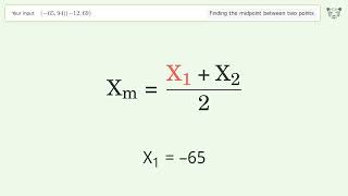 Find the midpoint between two points p1 6594 and p2 1269 StepbyStep Video Solution [upl. by Lamoree]