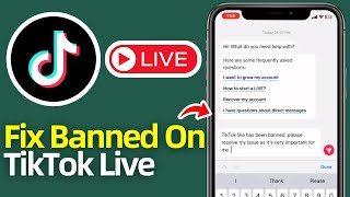 How To Fix Banned On TikTok Live NEW [upl. by Albright]