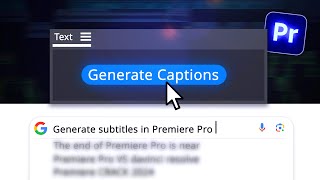 How To Create SUBTITLES In Premiere Pro SUPER EASY  FAQ [upl. by Ahsam]