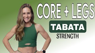 WK 3DAY 2 28 min Tabata  CORE amp LEG STRENGTH with Weights  Intermediate [upl. by Annaya]