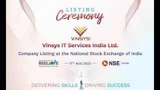 National Stock Exchange NSE India Listing Ceremony by Vinsys [upl. by Ravahs]