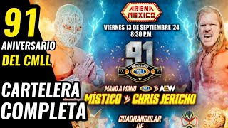 🔵 91 Aniversario del CMLL Cartelera COMPLETA [upl. by Weinrich680]