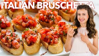 How to Make Italian BRUSCHETTA  Easy Appetizer [upl. by Sosthina28]