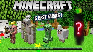 5 Best Starter Farms in all of Minecraft Survival for early game [upl. by Aneeled]