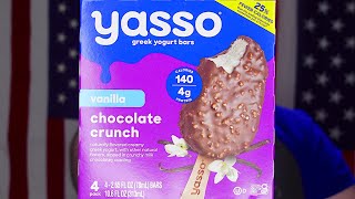 Yasso Chocolate Crunch Greek Yogurt Bars Review [upl. by Nitz]