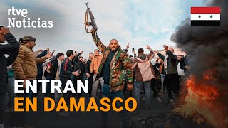 SIRIA Los REBELDES celebran la quotVICTORIAquot tras tomar DAMASCO y la huida de AL ASAD  RTVE [upl. by Lehmann459]