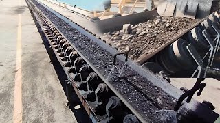 Barge unloading 7500 tons of coals  flow and sound  Relaxing vidio [upl. by Eniluj]