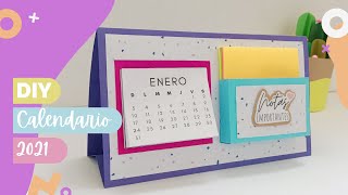 DIY PAPER CALENDAR CALENDARIO DE ESCRITORIO 2021🗓 Hecho a mano🙌🏼✨ [upl. by Sitnalta508]