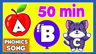 ABC Phonic Song  Toddler Learning Video Songs A for Apple Nursery Rhymes Alphabet Song for kids [upl. by Keegan]