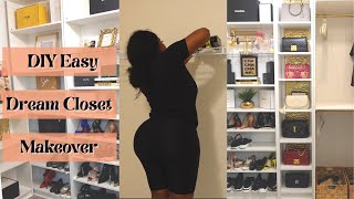 DIY Easy Master Closet Makeover on a Budget IKEA HACK Billy Bookcase LivingWithFoxx [upl. by Winna]