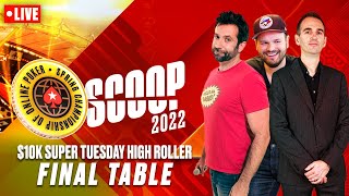 SCOOP 2022 10K SUPER TUESDAY HIGH ROLLER  FINAL TABLE ♠️ James Joe amp Griffin ♠️ PokerStars [upl. by Wynnie]