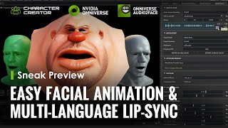 Character Creator x Omniverse Audio2Face  Facial Animation amp MultiLanguage LipSync Through AI [upl. by Spillar443]