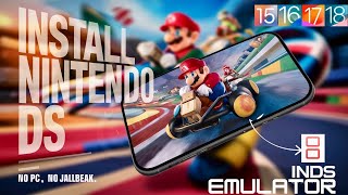 iNDS iOS Emulator  Play Nintendo DS Games on iPhoneiPAD  No Computer No Jailbreak 2024 [upl. by Rapp]