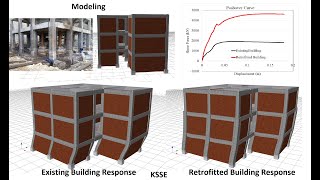 Retrofitting of an existing building using concrete jacketing with Seismo struct Software [upl. by Bergeron]