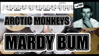 Arctic Monkeys  Mardy Bum  Drum Cover With SHEET MUSIC [upl. by Bert]