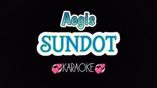 SUNDOT  karaoke Aegis  Opm tagalog song karaoke [upl. by Anyalram]