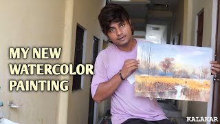 Watercolor Painting Watercolor Painting for BeginnersWatercolor SceneryLandscape Painting [upl. by Rasure205]