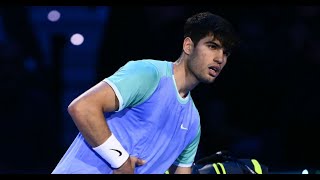 Carlos Alcaraz explains why he was sniffing something during ATP Finals matchCarlos Alcaraz has b [upl. by Adnerad258]