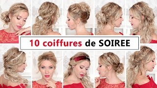 10 COIFFURES de SOIREEMARIAGERENTREE SCOLAIRE ★ Tuto facile pour les cheveux long mi long court [upl. by Gnay]