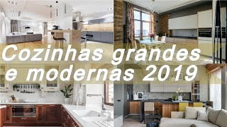 100 ideias 🍧 de cozinhas grandes e modernas 2019 [upl. by Corabella145]