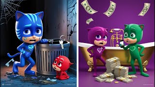 OMG Rich Or Broken Daddy Dont Be Sad  Catboys Life Story  PJ Masks 2D Animation [upl. by Belcher]