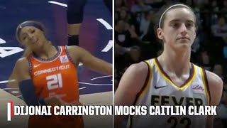 DiJonai Carrington mocked Caitlin Clark after a foul call 😬  WNBA on ESPN [upl. by Lonier]