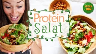 Protein Salat  gesundes Salatdressing  vegan  super sättigend  Mittagessen zum mitnehmen [upl. by Milde849]