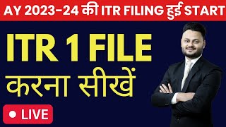 ITR 1 Filing for AY 2023 24  Live Income Tax Return Filing [upl. by Annoirb]