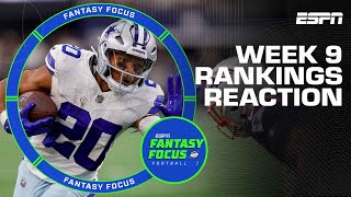 The QB market 🤮 Week 9 Rankings Reaction  Fantasy Focus 🏈 [upl. by Ecadnarb]