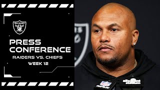 Coach Pierce and Aidan OConnell Postgame Presser  Week 12 vs Chiefs  NFL [upl. by Margret851]