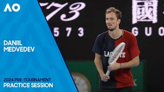 Daniil Medvedev Practice Session  Australian Open 2024 [upl. by Nola]