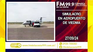 Simulacro en Aeropuerto de Viedma  FM DE LA COSTA 999  270924 [upl. by Scrogan]