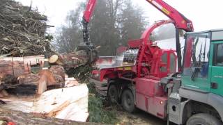 Baumpflege Gebele Häckseln am Lagerplatz mit Eschlböck Biber [upl. by Broderick103]