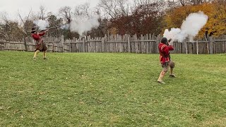 MATCHLOCK MUSKET FIRING at PLIMOTH PLANTATION [upl. by Margalo]