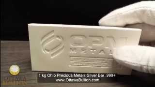 1 kg Ohio Precious Metals Silver Bar Ottawa Silver Bars Dealer [upl. by Tristan792]