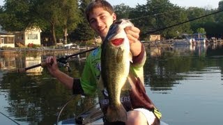 Frog Bass Fishing w Kylebassmaster [upl. by Irahs]