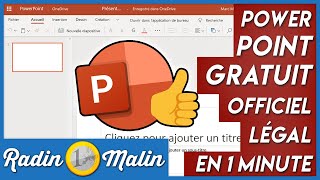 Comment avoir Microsoft PowerPoint gratuit officiel et légal en 1 minute  ⏰ [upl. by Aerdnuahs146]