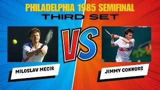 Philadelphia 1985 Semifinal Miloslav Mecir Vs Jimmy Connors  Third Set [upl. by Oremo]