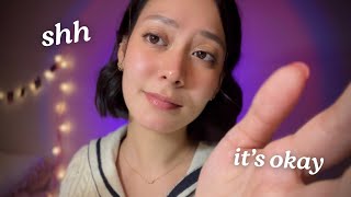 ASMR best friend takes care of you 💜 comforting you shh it’s okay positive affirmations [upl. by Annaeoj]