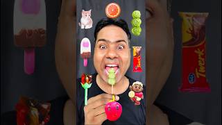 Eating Challenge ASMR Lollipop Jelly Chocolate eatingchallenge emojieatingchallenge shorts asmr [upl. by Louls]