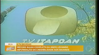 Full HD TV Itapoan completa 64 anos  quotBahia no Arquot da Record Bahia 19112024 [upl. by Anairo]