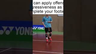 Badminton Backcourt Footwork Drill  Kowi Chandra shorts [upl. by Uriia741]