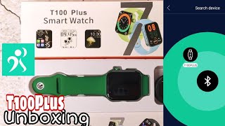 T100 Plus Series 7 SmartWatch Unboxing Video And HryFine SetUp Tutorial Video [upl. by Naivaf]