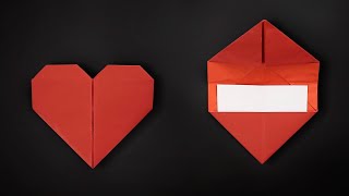 How to Make a Heart Envelope  Origami [upl. by Mae]