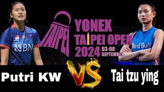 Putri kW vs Tai tzu ying Yonex Taipei open 2024 [upl. by Reisinger]