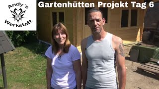 Gartenhütten Projekt Teil 7  Anstrich und Dachrinne Tag 6 [upl. by Erastus]