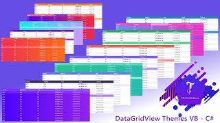 DataGridView Themes VB  C  FiveCodMaterialDesign [upl. by Htebazileharas]