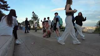 Paris street style  A walk along Monmartre and Louvre Museum  what people wear for summer in Paris [upl. by Wylde938]